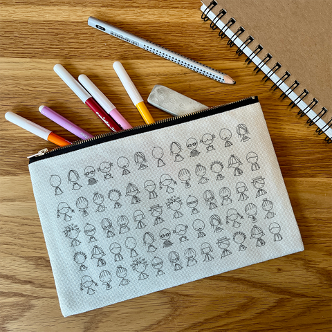 Pencil/Makeup Bag - My friends