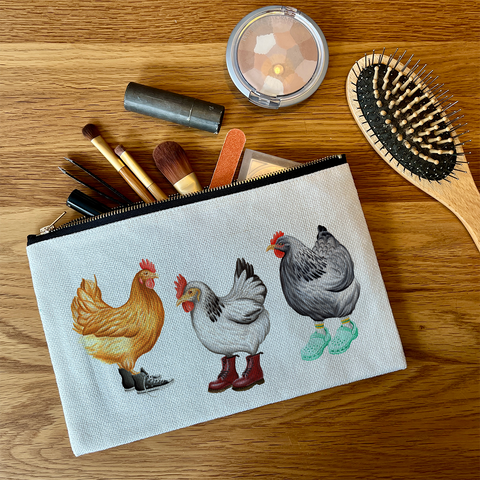 Pencil/Makeup Bag - Fashionable Hens