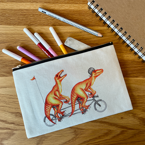 Pencil/Makeup Bag - Velociraptor