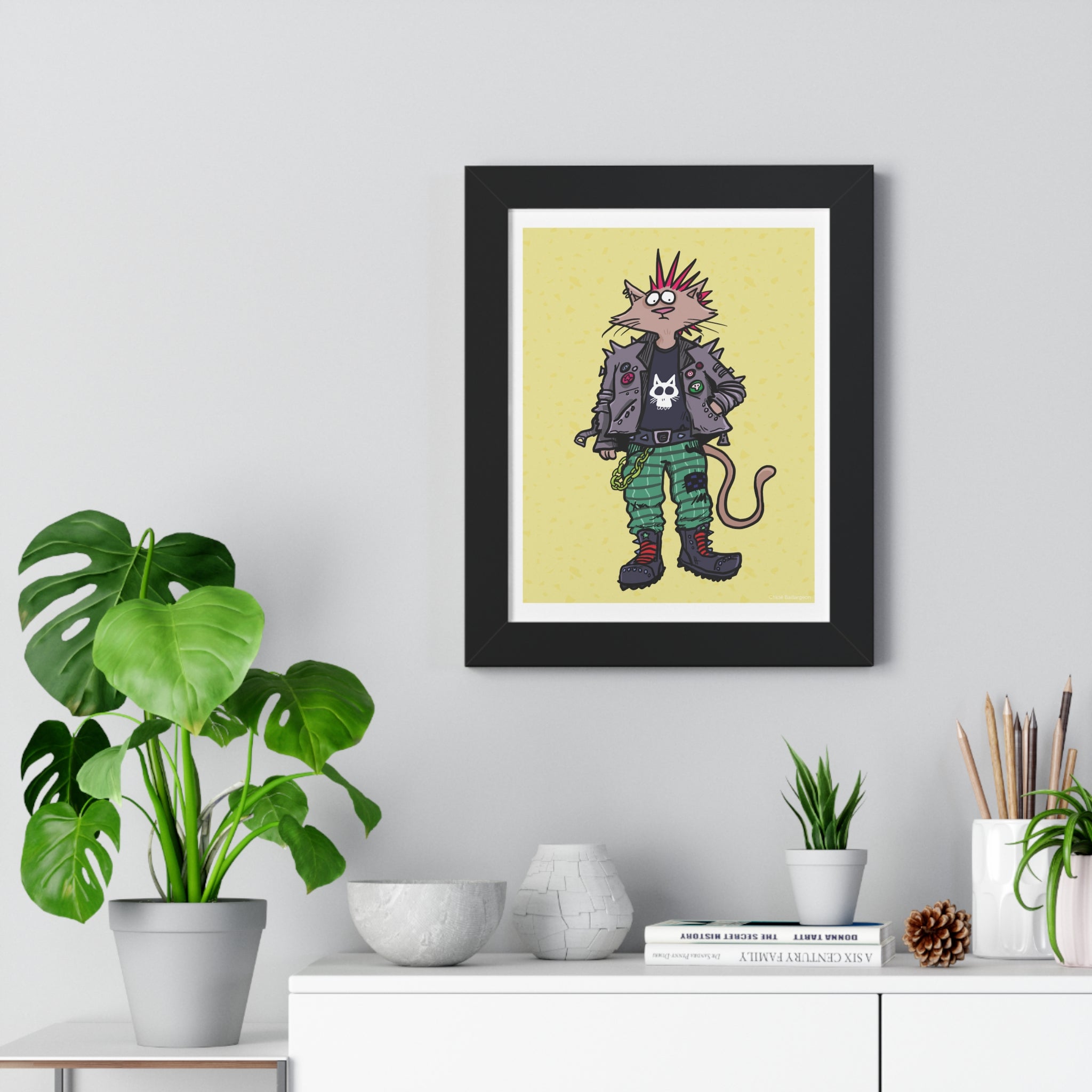Punky le chat stylé - Affiche murale