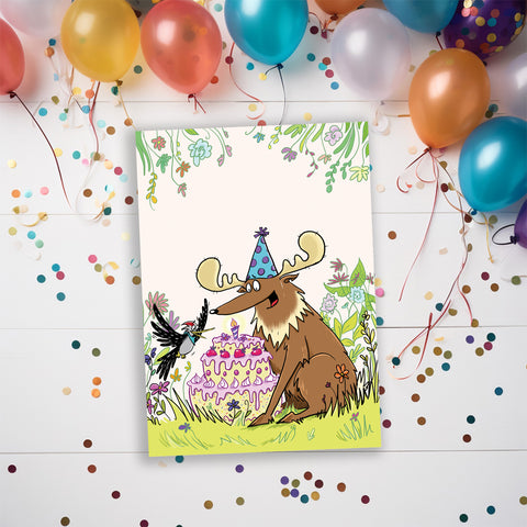 Wapi Le Wapiti - Carte de souhaits anniversaire