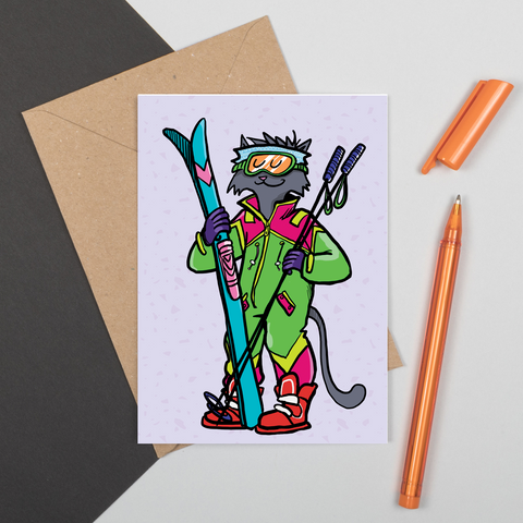 Whiski le chat stylé - Carte de souhaits