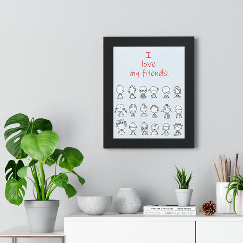 Toi et moi j'aime mes amis - Affiche murale