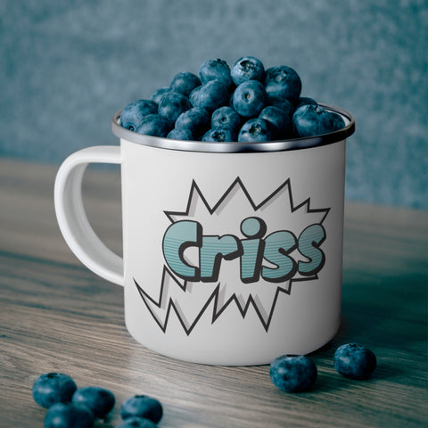 Criss - enamel mug with stainless rim