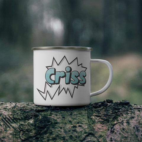 Criss - enamel mug with stainless rim
