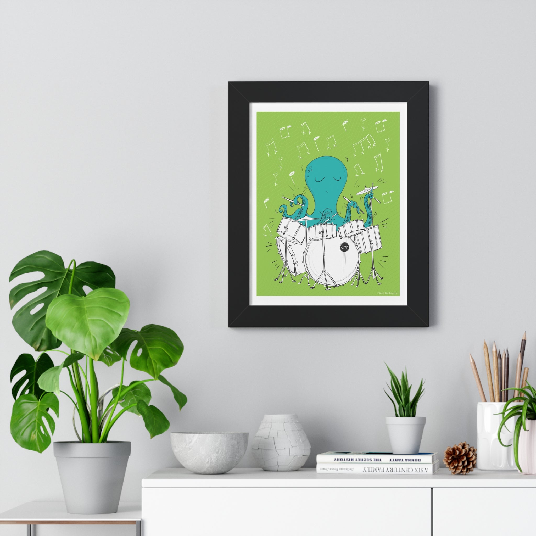 Pieuvre Groovy - Affiche murale