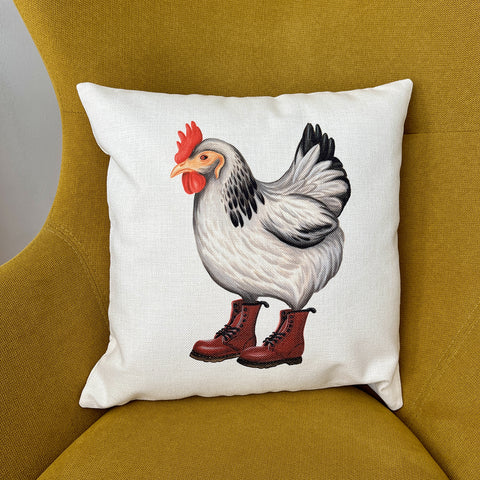 PIllow cover - Hen wearing docs
