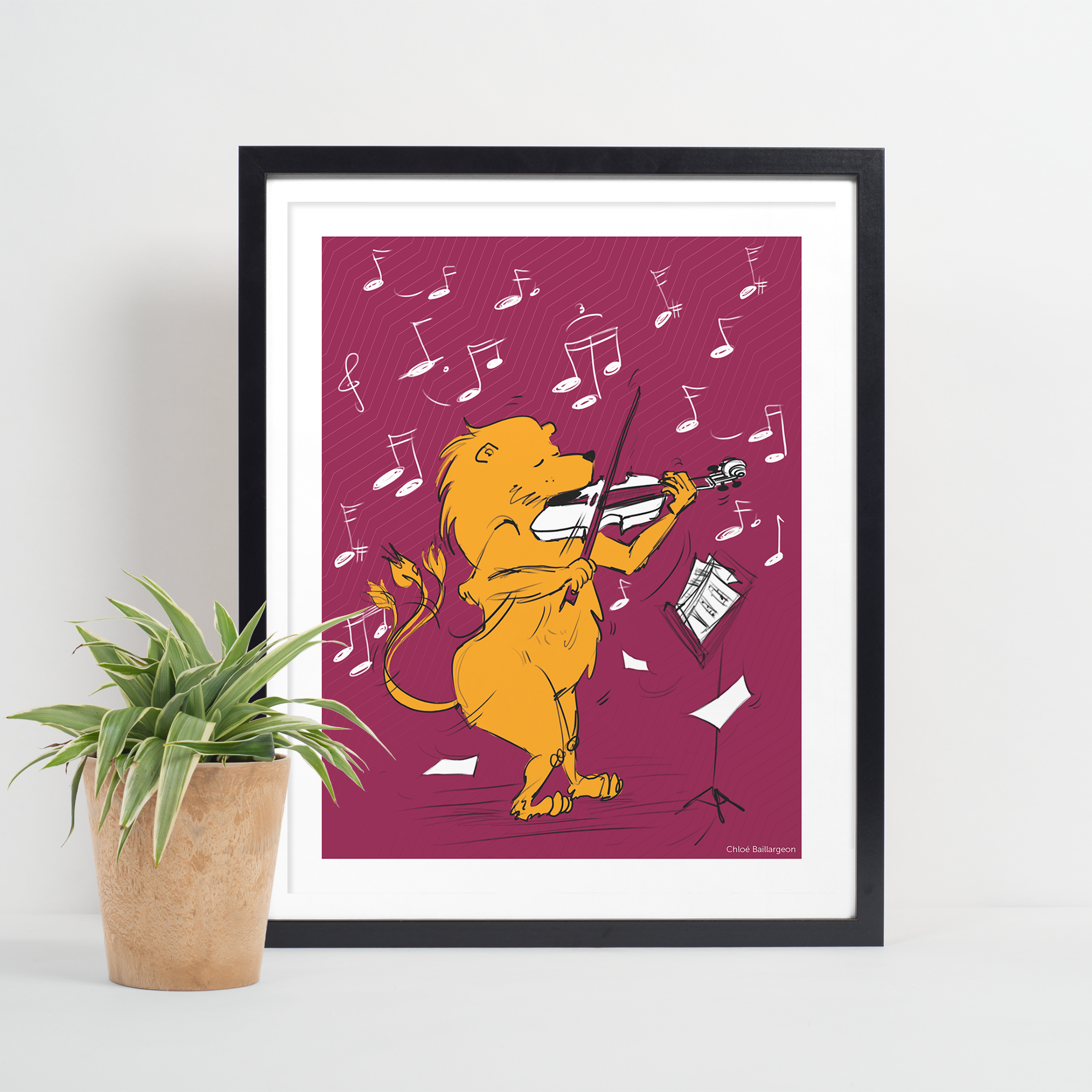 Lion Groovy - Affiche murale