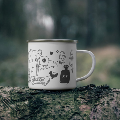 Tasse en émail Graffiti - LOVE-HATE