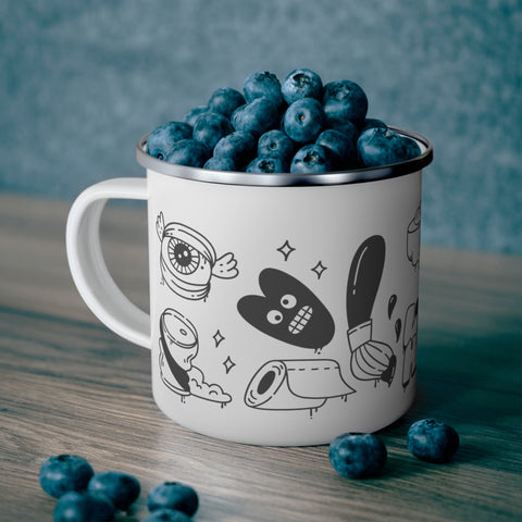 Tasse en émail Graffiti - LOVE-HATE