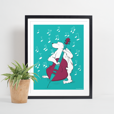 Ours Groovy - Affiche murale