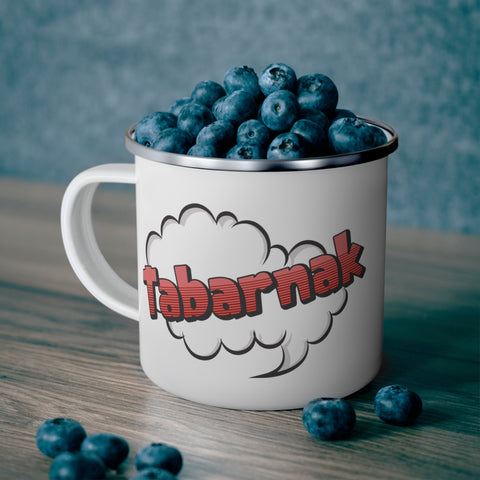 Tabarnak - enamel mug with stainless rim