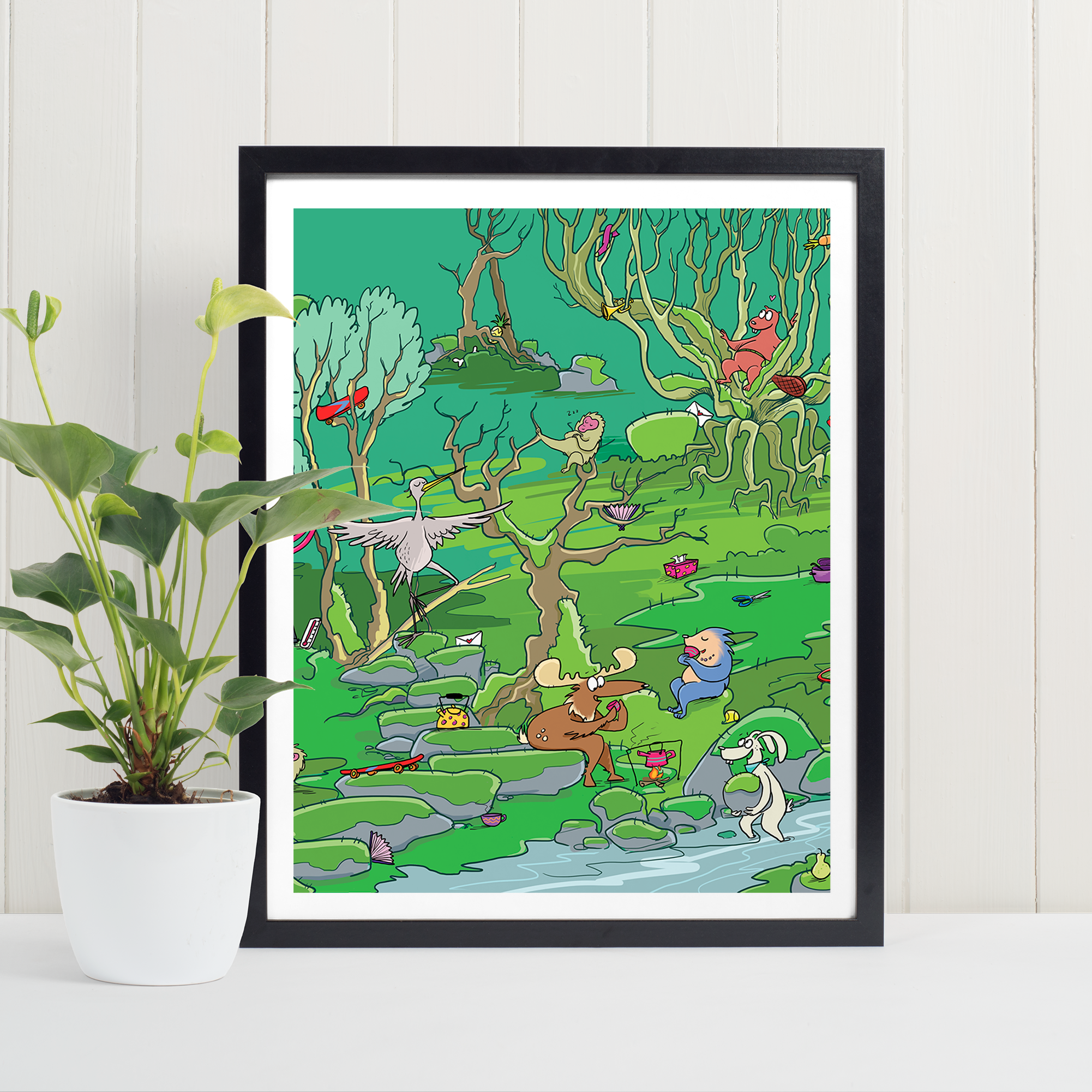 Wapi le Wapiti - Forêt Yakushima Japon - Affiche murale