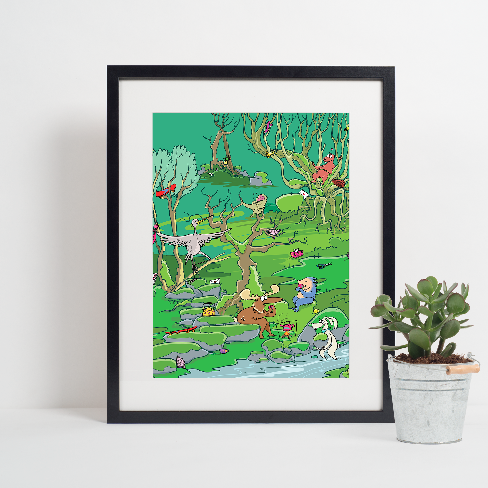 Wapi le Wapiti - Forêt Yakushima Japon - Affiche murale