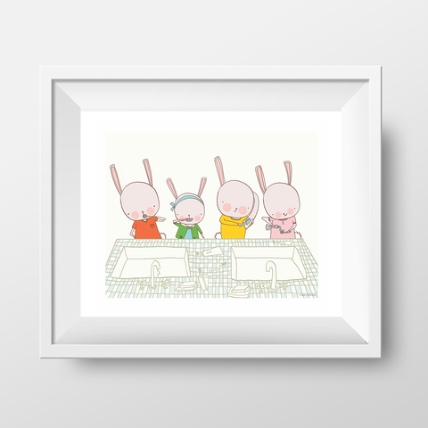 Cara Carmina Art poster Les Lapins Malins 