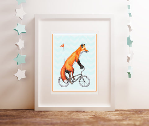 Fox art poster by Amelie Legault