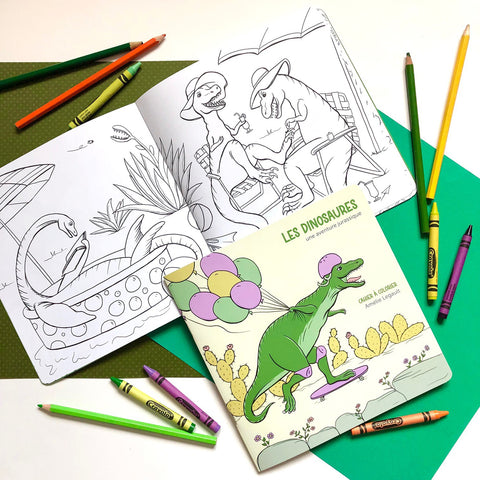 Amélie Legault coloring books, colouring book, cahiers à colorier d'amélie legault, artiste, autrice et illustratrice québécoise