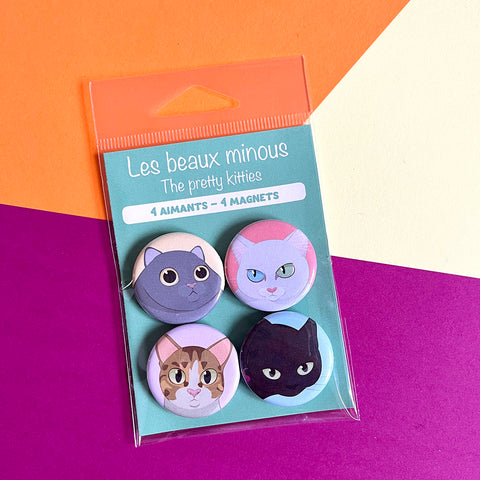 The Pretty Kitties Magnets (set of 4)