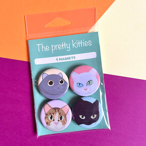 The Pretty Kitties Magnets (set of 4)