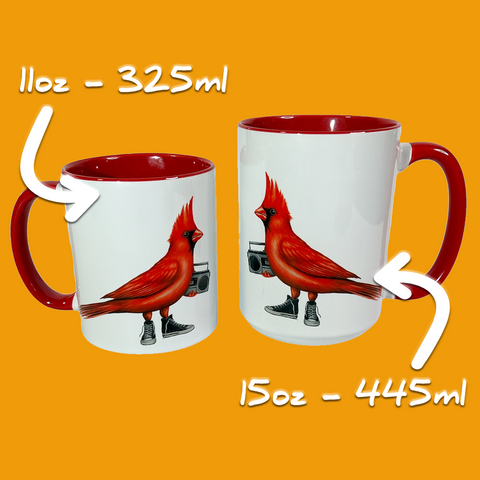 Cardinal wearing shoes Mug