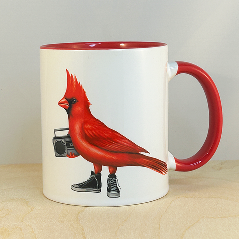 Cardinal wearing shoes Mug