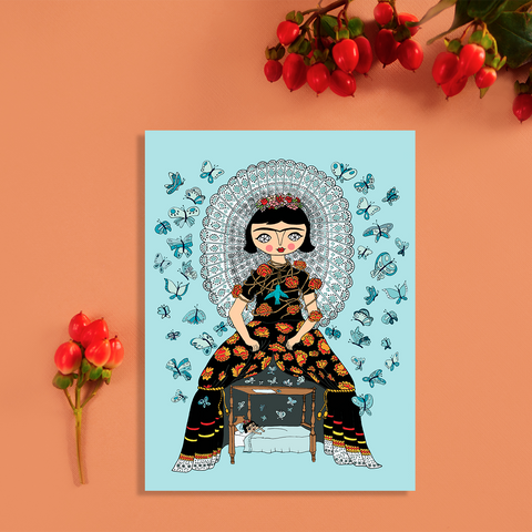 Card Frida Butterfly Cara carmina