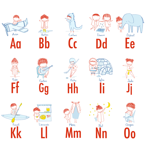 Little people ABC Alphabet - Poster