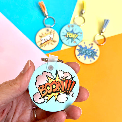 Comic Sounds Key Chains