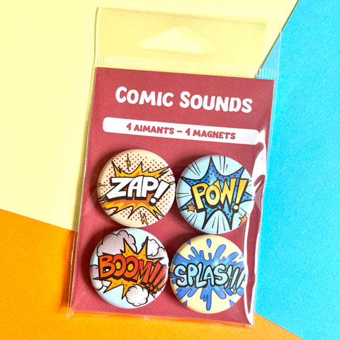 Comic Sounds Magnets (set of 4)