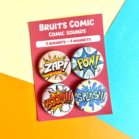 Comic Sounds Magnets (set of 4)