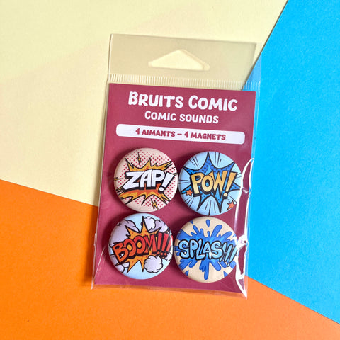 Comic Sounds Magnets (set of 4)