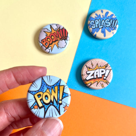 Comic Sounds Magnets (set of 4)