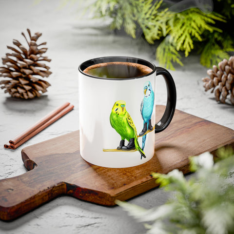 Parakeets wearing boots Mug