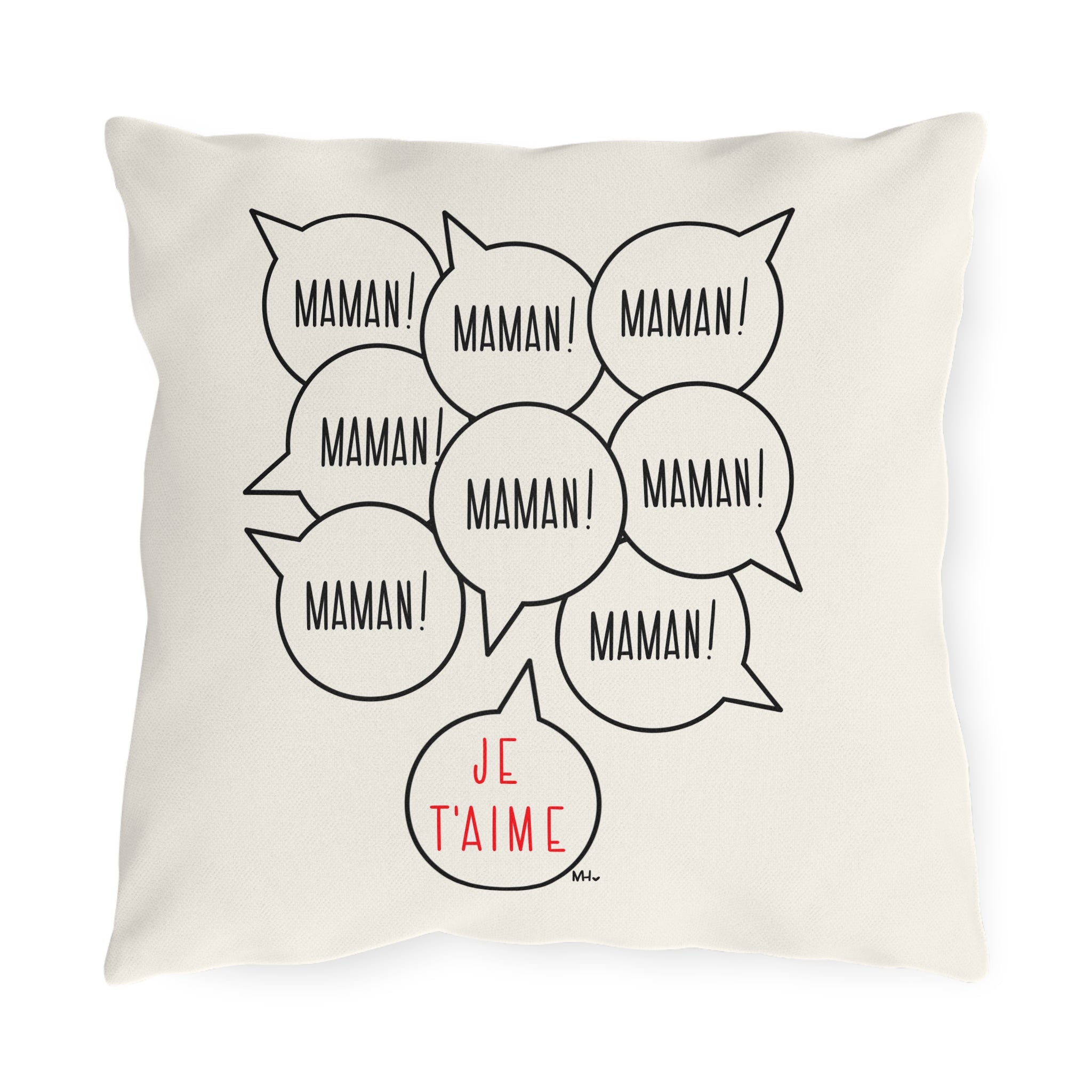 PIllow cover - Maman maman maman je t'aime