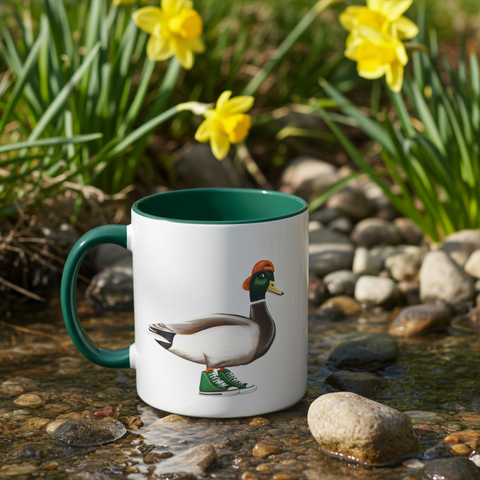Duck wearing shoes Mug