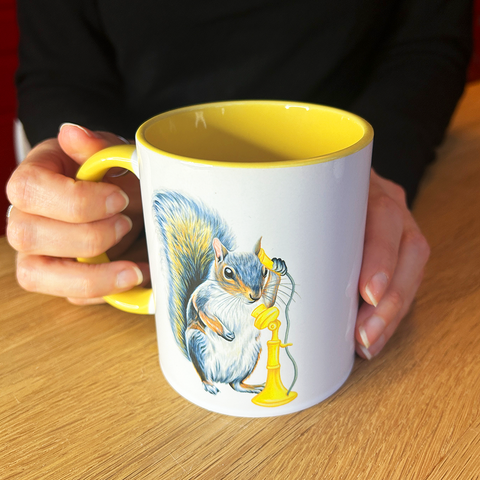 Squirrel on the Phone Mug