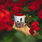 Mug Frida red flowers by Cara C