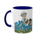 Mug Frida blue poppies by Cara Carmina