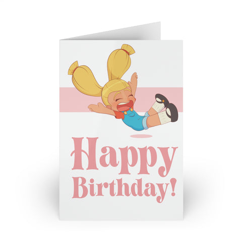 Nico Jumping for joy - Happy Birthday - Greeting Card