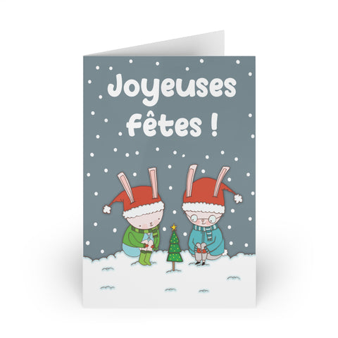 Carte de noël Lapins Cara Carmina