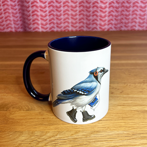 Blue-Jay wearing boots Mug