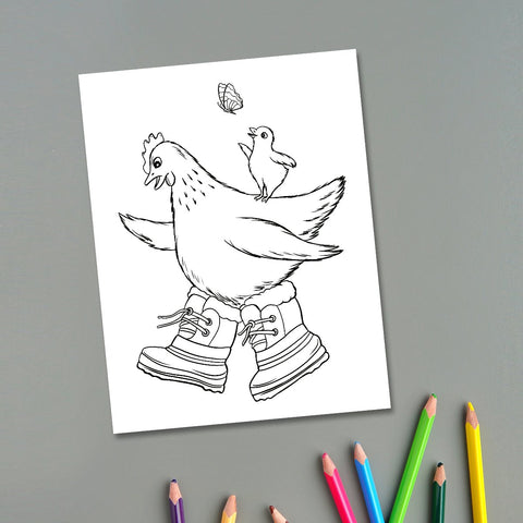 Set of 3 Pierrette coloring pages - Print and color! PDF Digital Download