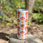 Tumbler retro flowers