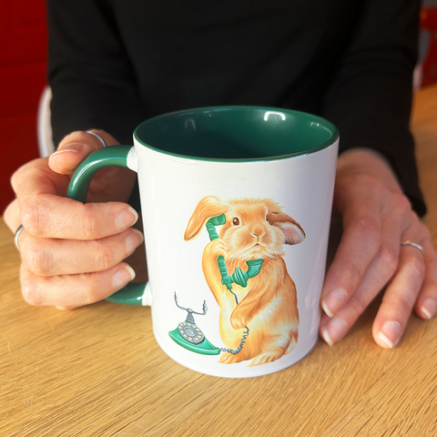 Rabbit on the Phone Mug