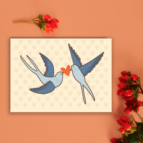 Love birds - Greeting Card