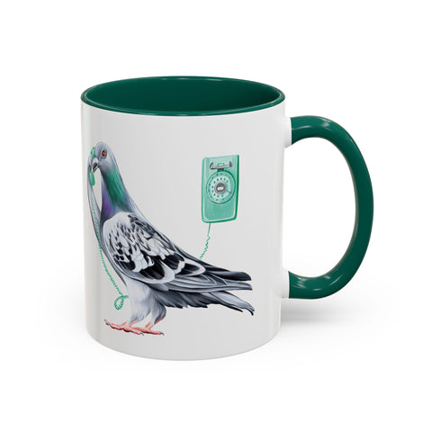 Tasse Pigeon au téléphone