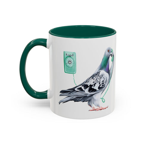 Tasse Pigeon au téléphone