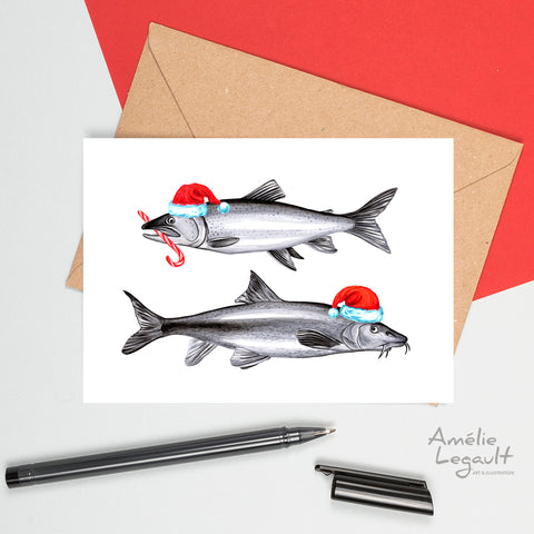 Fish christmas Greeting Card