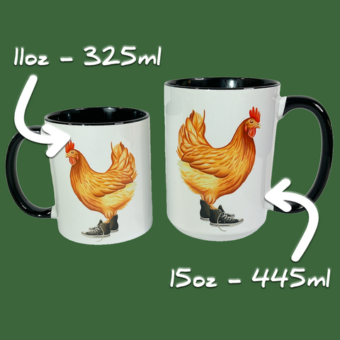 Hen wearing Converse Mug