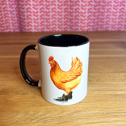 Hen wearing Converse Mug